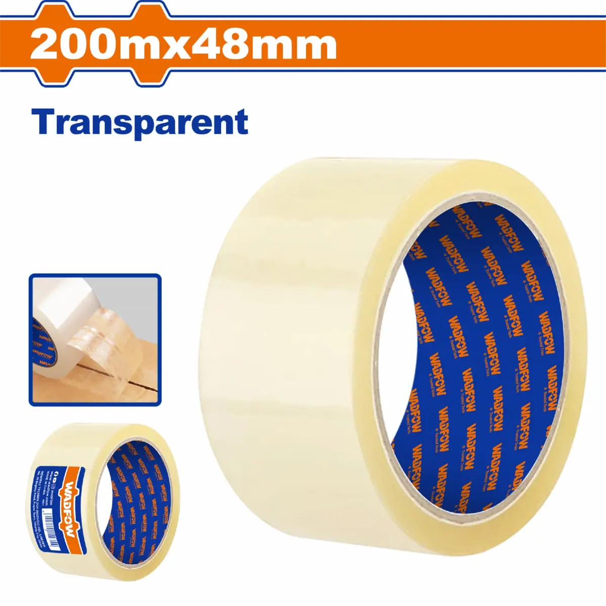 Tape De Embalaje Transparente 200Mx48mm. Esp: 0.045Mm. Ideal Para Sellar Cartón. Alta Viscosidad. 1