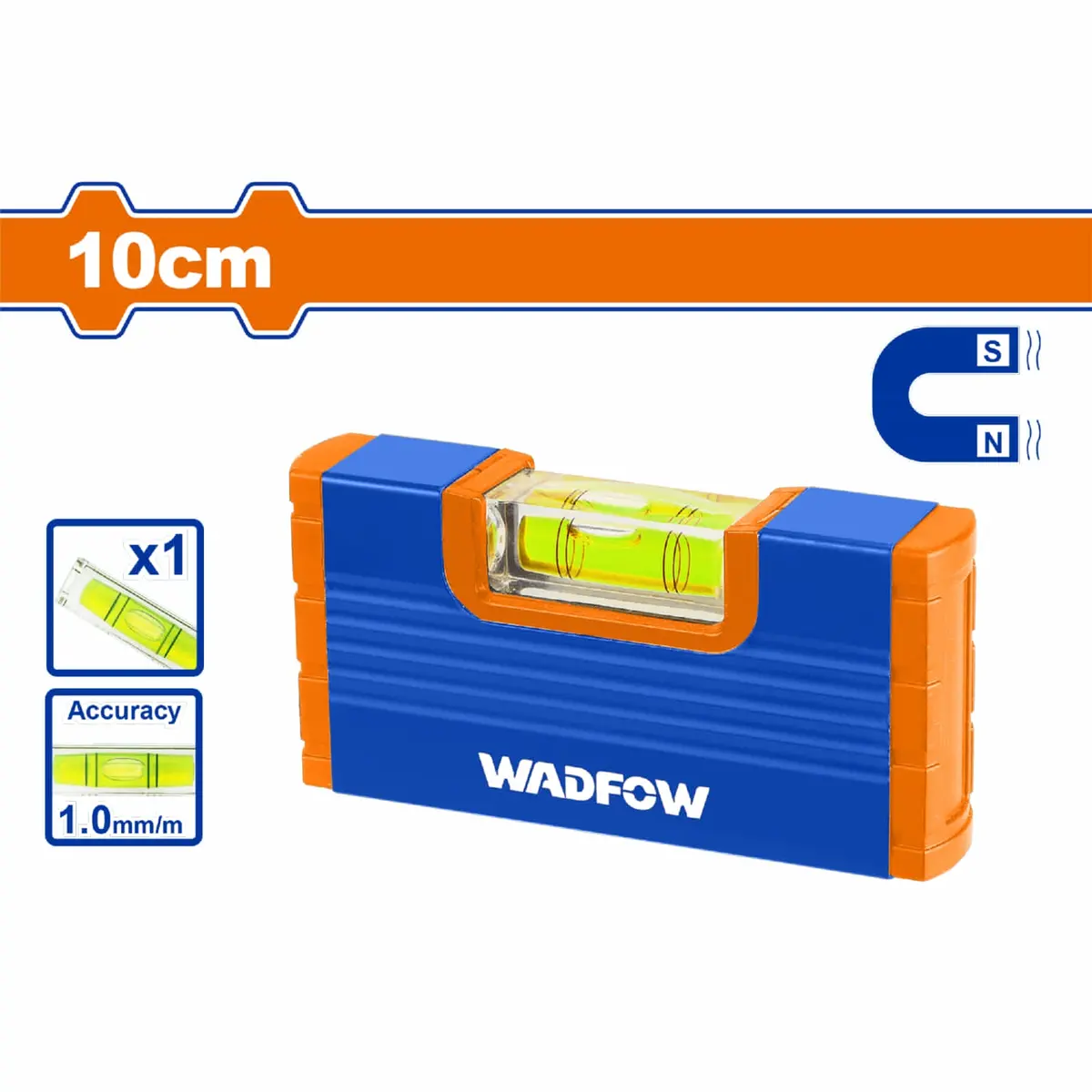 Nivel De Mano Magnético 10Cm Acrílico Antigolpes. Grosor 1.0Mm 1