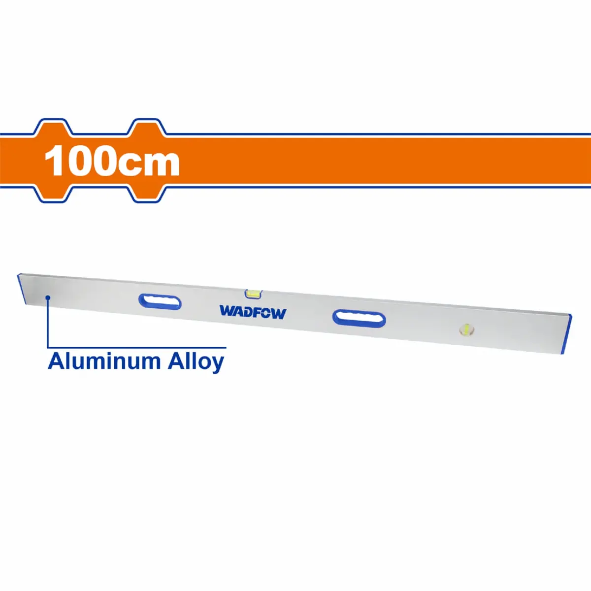 Nivel De Burbuja De Aluminio 100Cm. Espesor: 1.0Mm 3 Niveles: 90° 180° 1