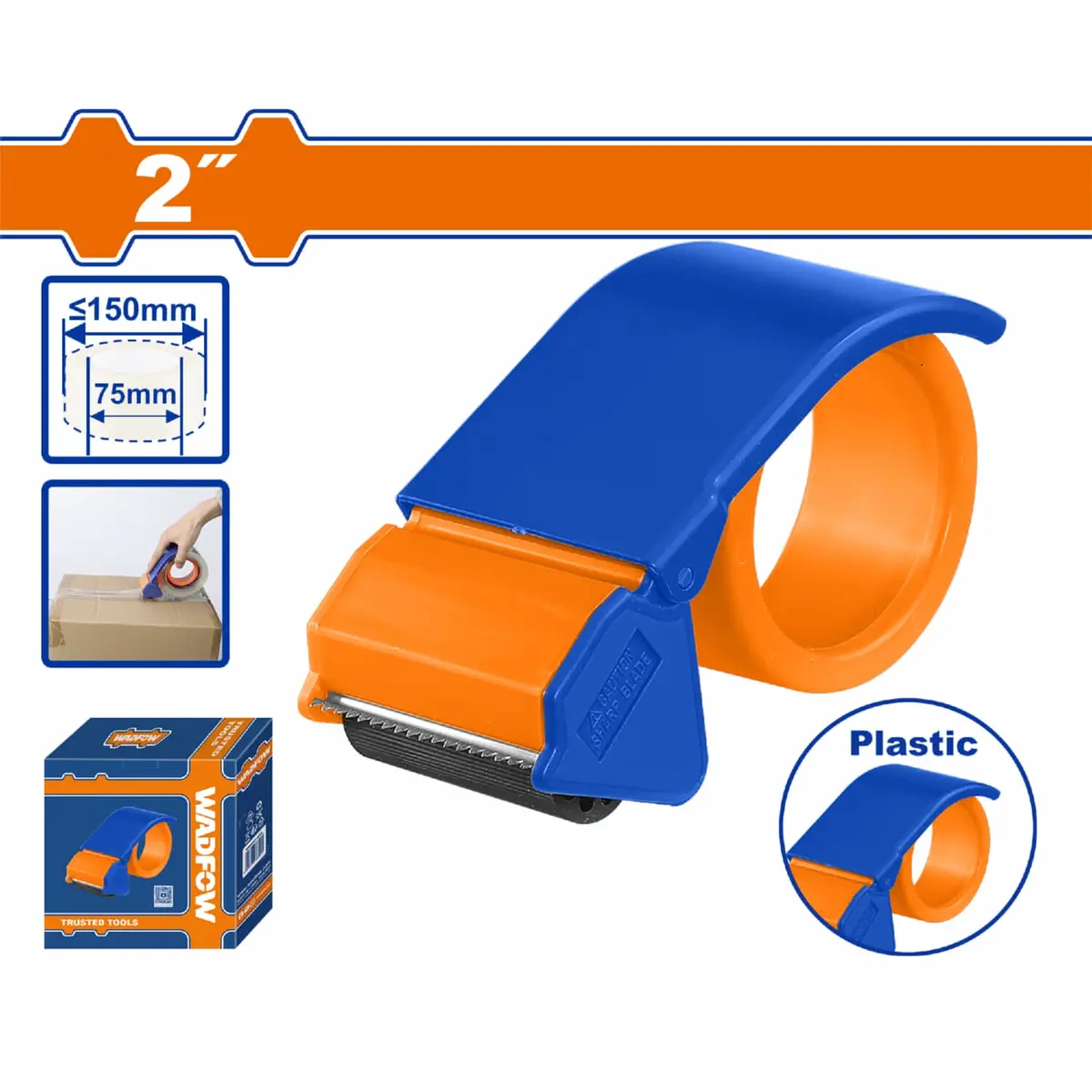 Cortador De Cinta 2" Diámetro Ø150mm Max. Plástico. Ideal Para Embalaje De Cajas En Almacén Oficina Hogar 1