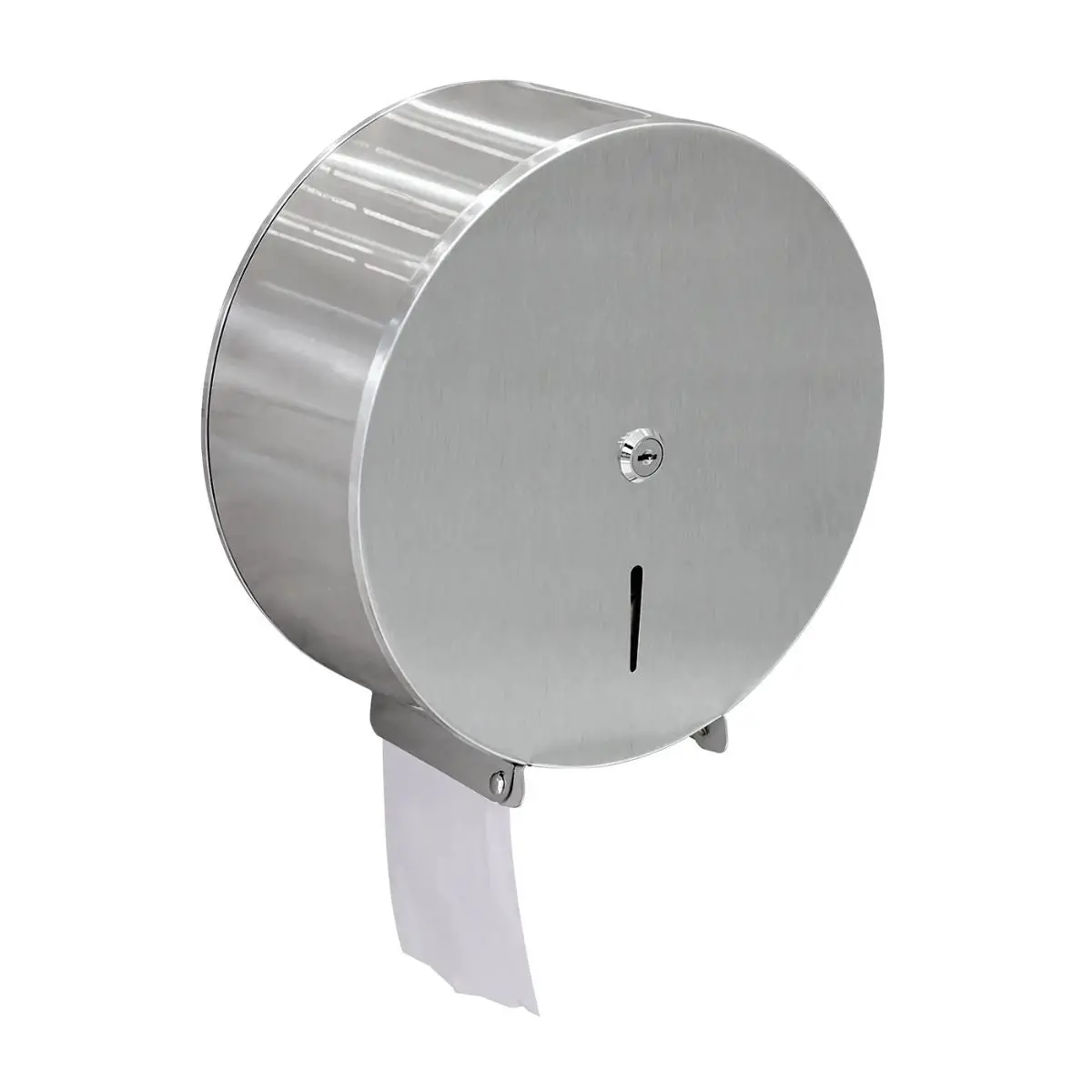 Dispensador De Papel Higiénico 310 Mm De Acero Inoxidable Satinado Con Llave. Portarrollos Jumbo Con Cerradura. 1
