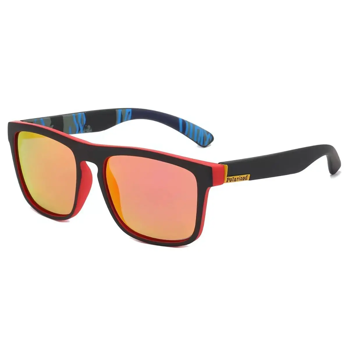 Gafas De Sol Polarizadas Uv400 Lentes De Sol. Color Rojo Con Negro. 1