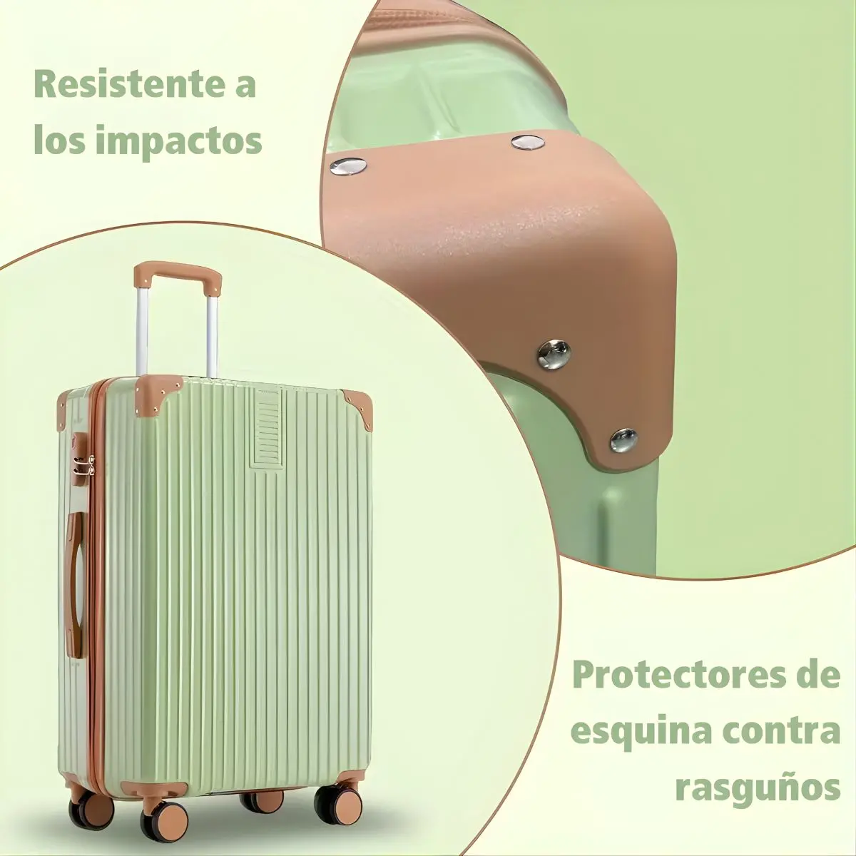 Maleta De Viaje 28" De Alto Con Candado De Combinación Integrado. Incluye Puerto Usb, Porta Vaso Y Ruedas 360°. 2
