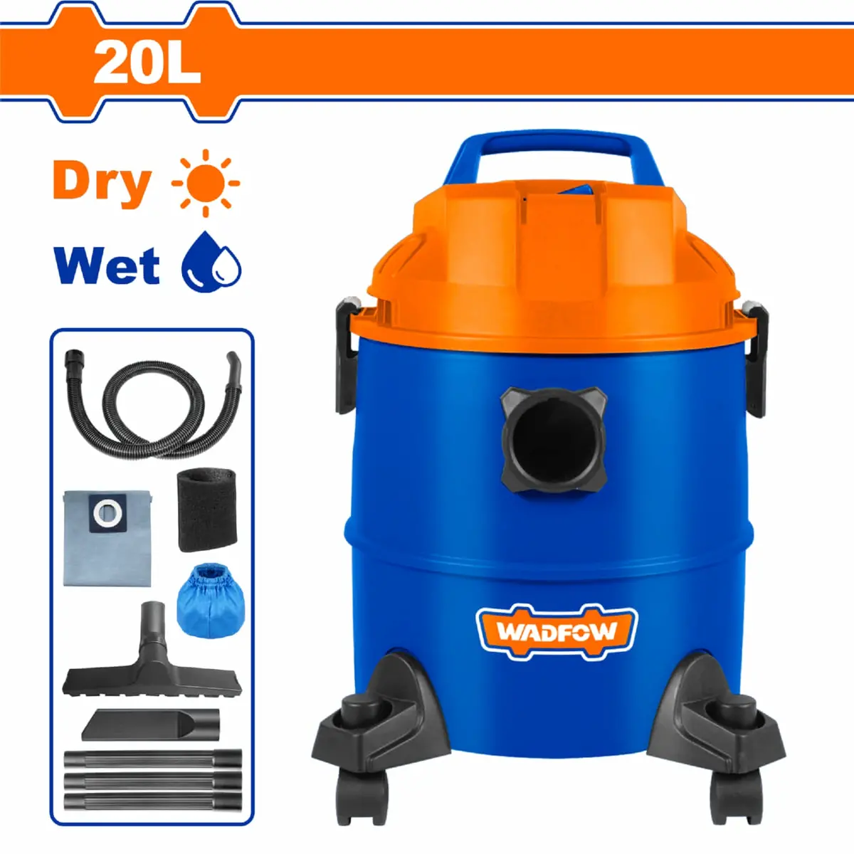 Aspiradora De Limpieza 2 En 1 110V-120V~60Hz. 1100W. Limpieza Húmeda Y Seca. Capacidad: 16L Función Soplado. 1
