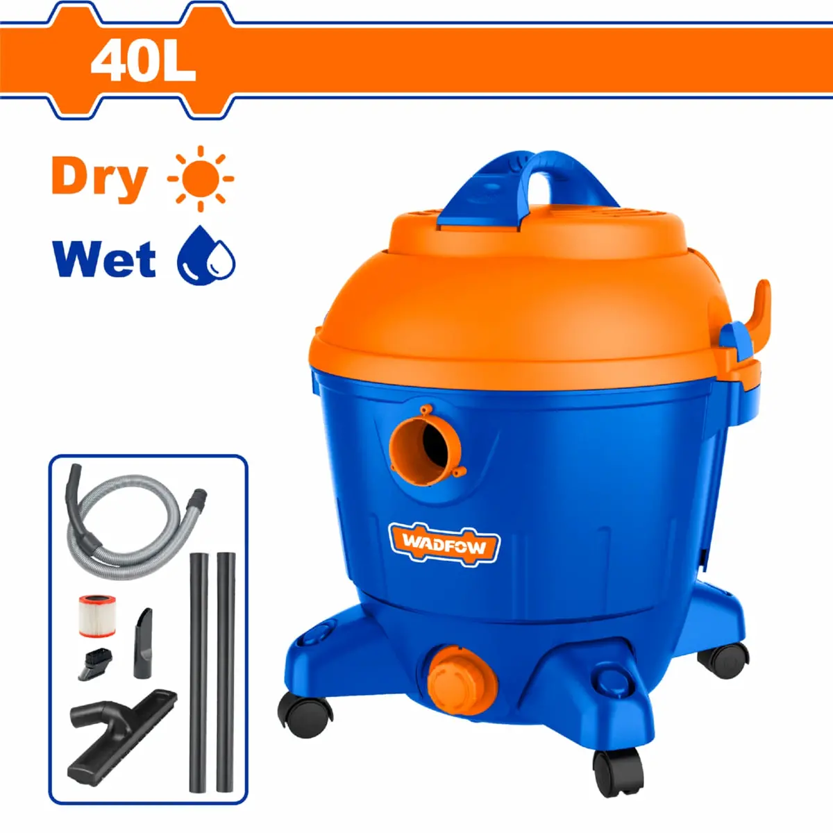 Aspiradora De Limpieza 2 En 1 110V-120V~60Hz. 1200W. Limpieza Húmeda Y Seca. Capacidad: 40L Limpieza En Seco Y Húmedo 1