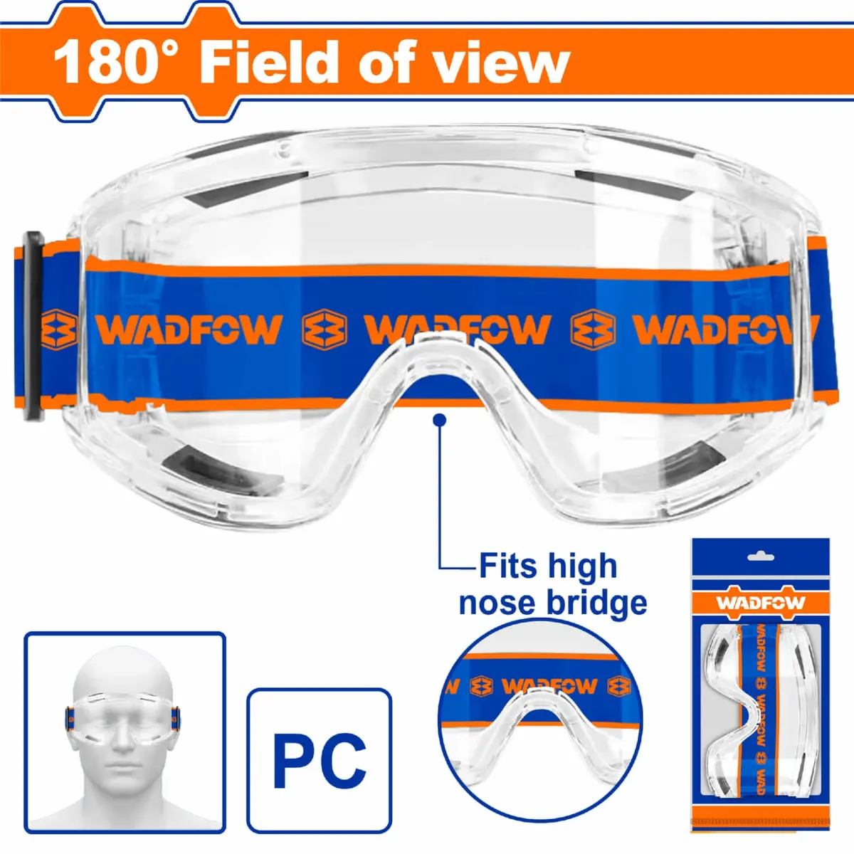 Lentes De Seguridad. Campo De Visión 180º. Policarbonato. Alta Transparencia. 1
