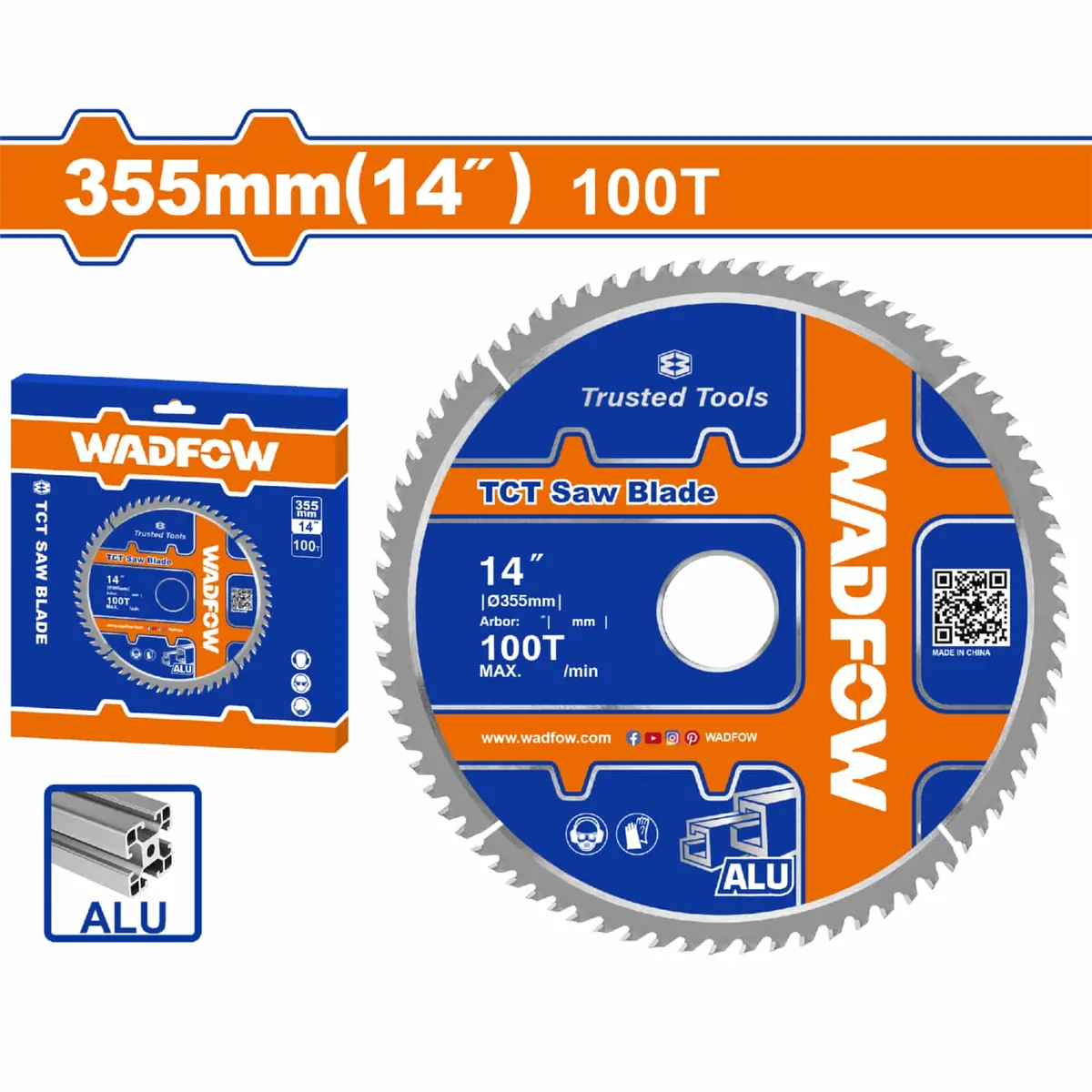 Disco De Corte Sierra Tct 355Mm(14") 100T Anillo Reductor 16Mm Y 25.4Mm Corte De Aluminio. Ideal Sierra Circular. 1