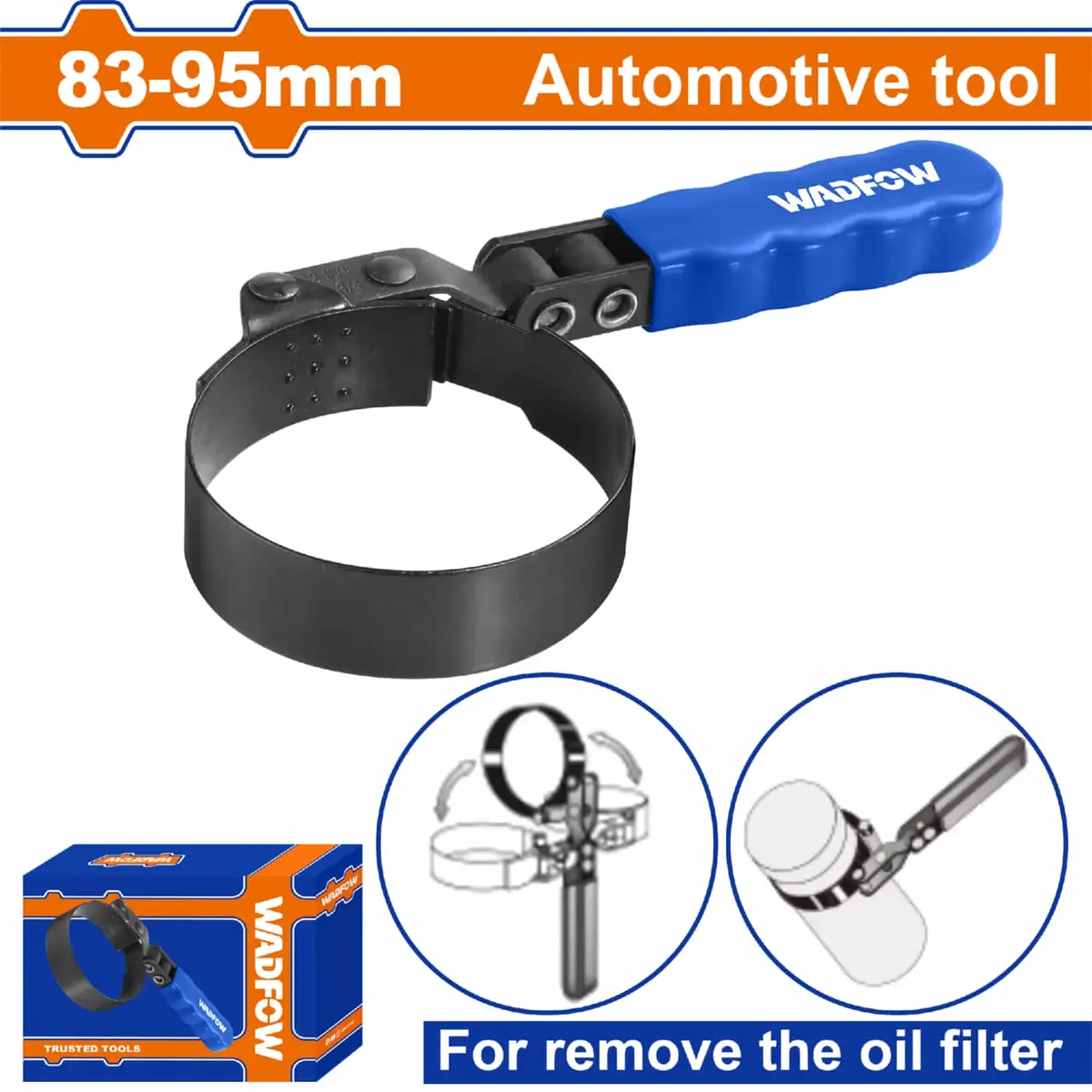 Llave De Filtro De Aceite Rango 83-95-Mm Mango 180° Ideal Para Remover Filtro De Aceite. 1