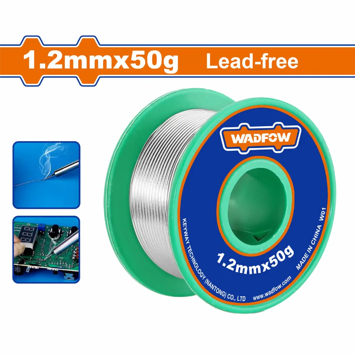 Rollo Cautin Estaño Alambre De Soldadura Sin Plomo 1.2Mmx50g Soldar En 227°C Carrete Hilo 99.3%Sn+0.7%Cu 1