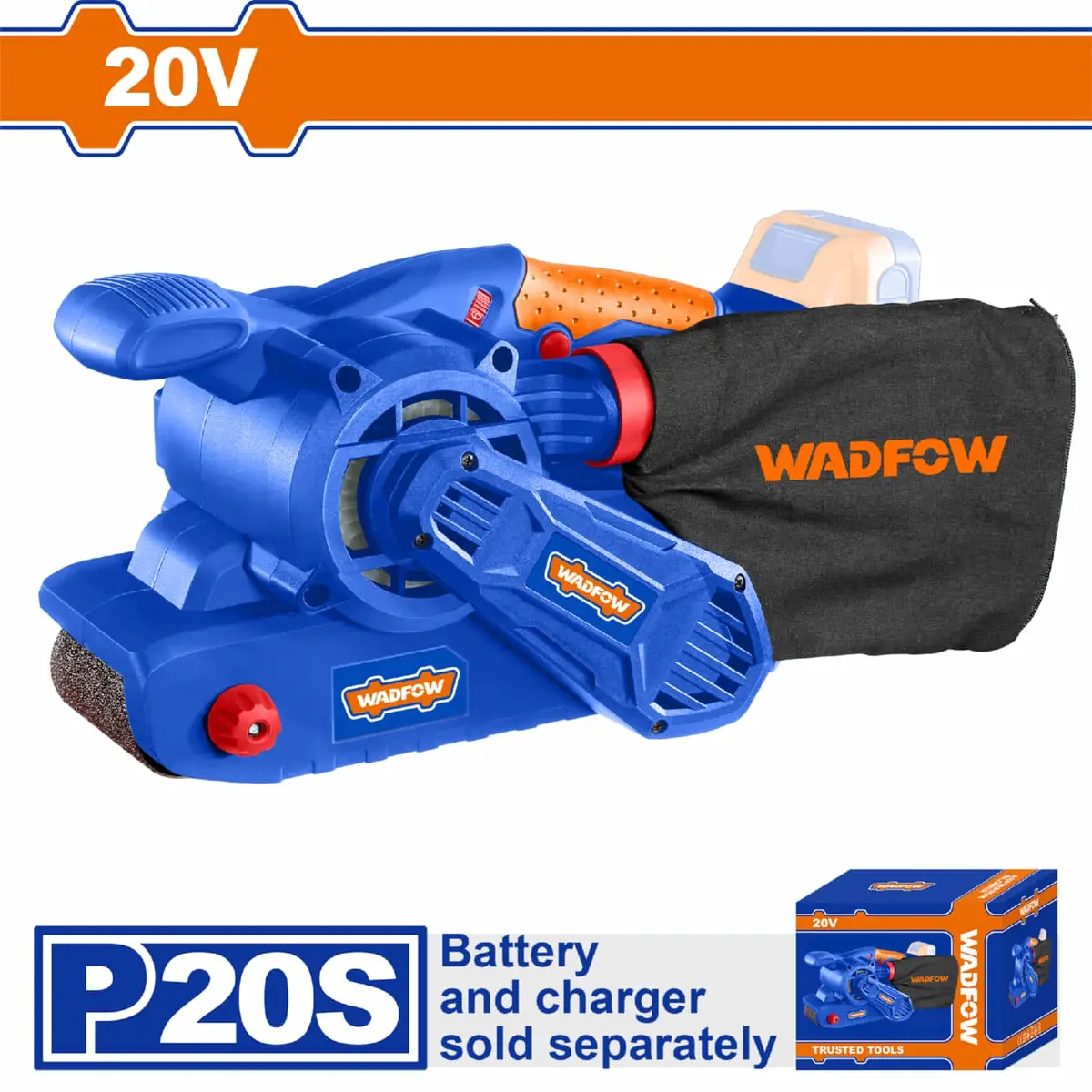 Lijadora De Banda 20V Veloc Sin Carga 180-300 M/Min Pule Madera Y Metal. Batería Y Cargador Por Separado. 1