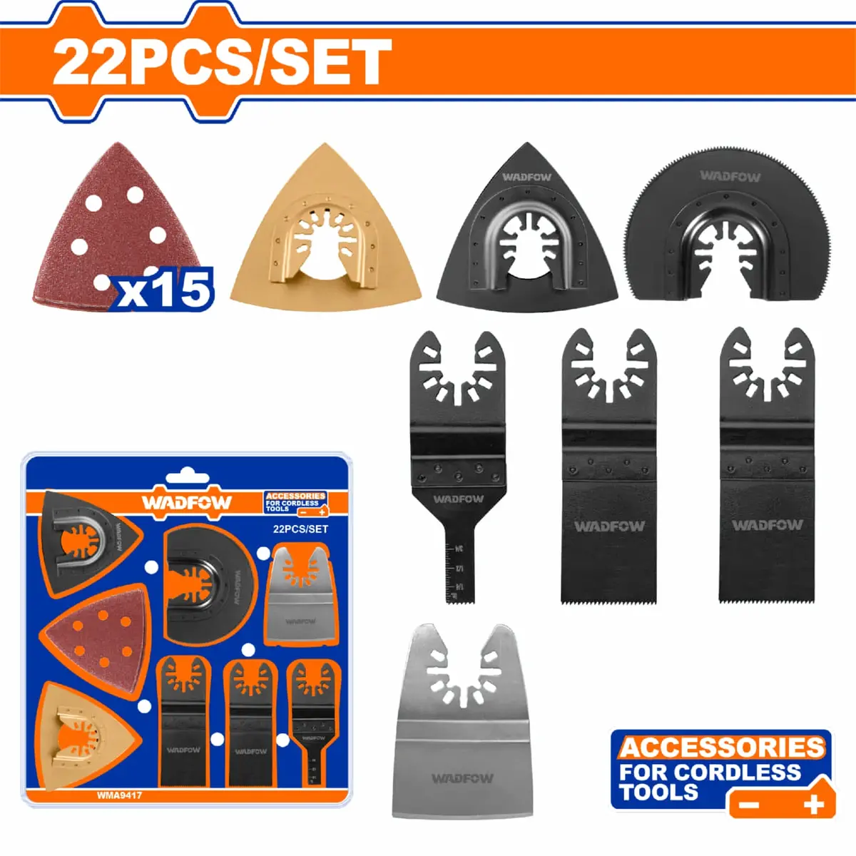 Hoja De Sierra Multifuncionales Para Sierra Radial. Cortes En Madera. Set De 22 Pzas. Sierra Oscilante 1