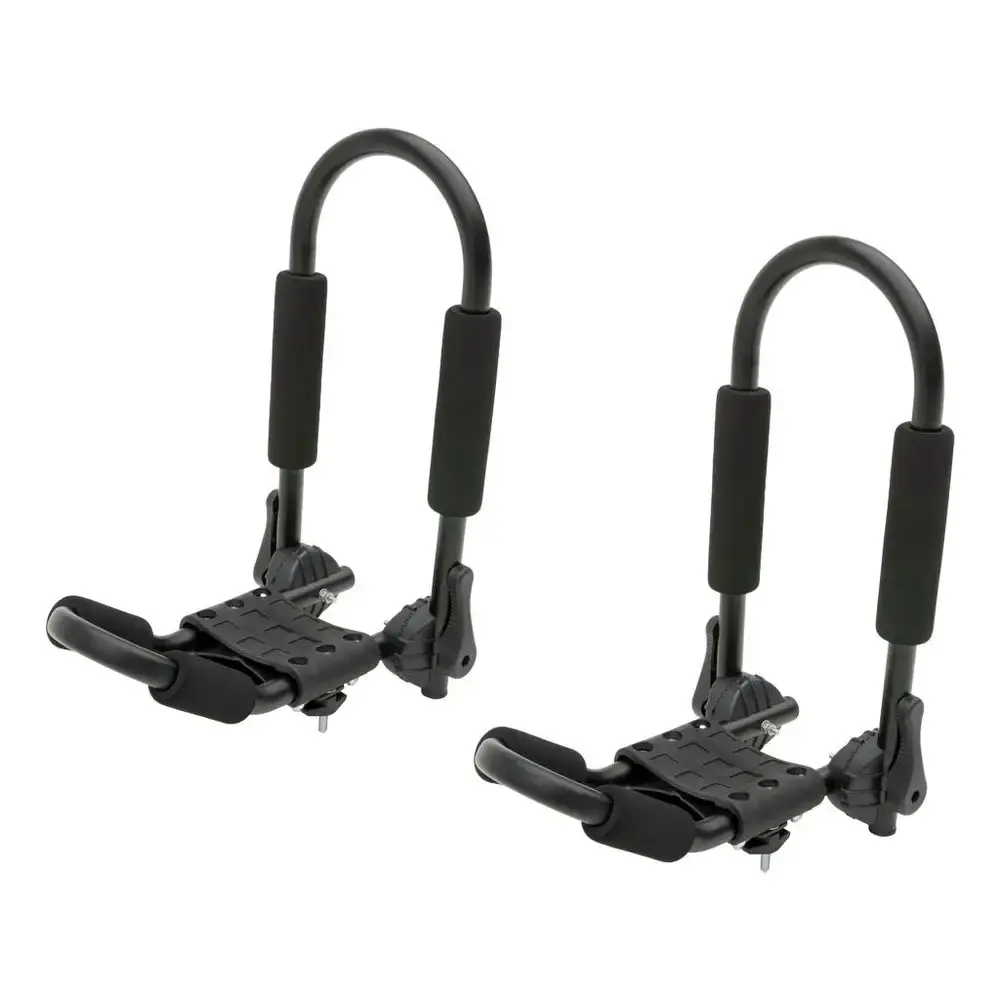 Curt 18320 Adjustable Aluminum Roof Rack Kayak Holders 1