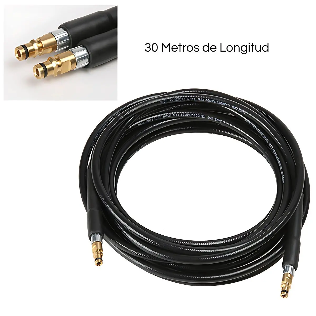 Manguera De Alta Presión De 30 Metros Para Hidrolavadora. 5800 Psi. 1