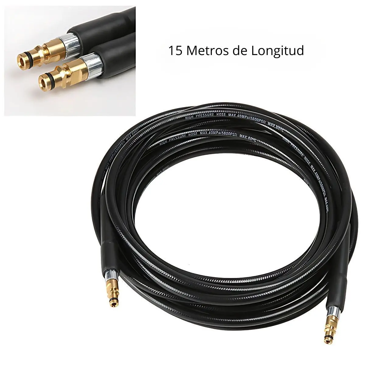 Manguera De Alta Presión De 15 Metros Para Hidrolavadora. 5800 Psi 1