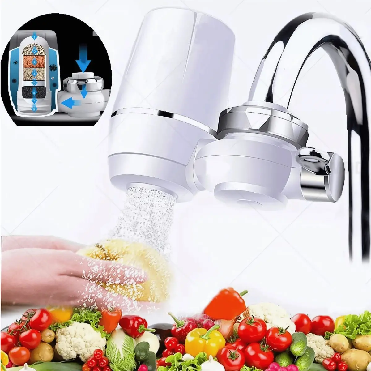 Filtro De Agua Para Grifo. Purificador De Agua De 7 Etapas Ideal Para Llave De Fregadero. 1