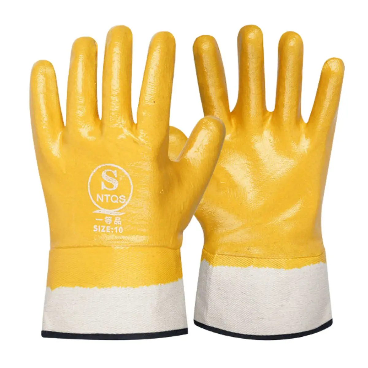 Guantes Para Vidrio De Protección. Resistentes Al Aceite Y Perforaciones. (Par) Guantes De Lona Con Recubrimiento De Goma. 1