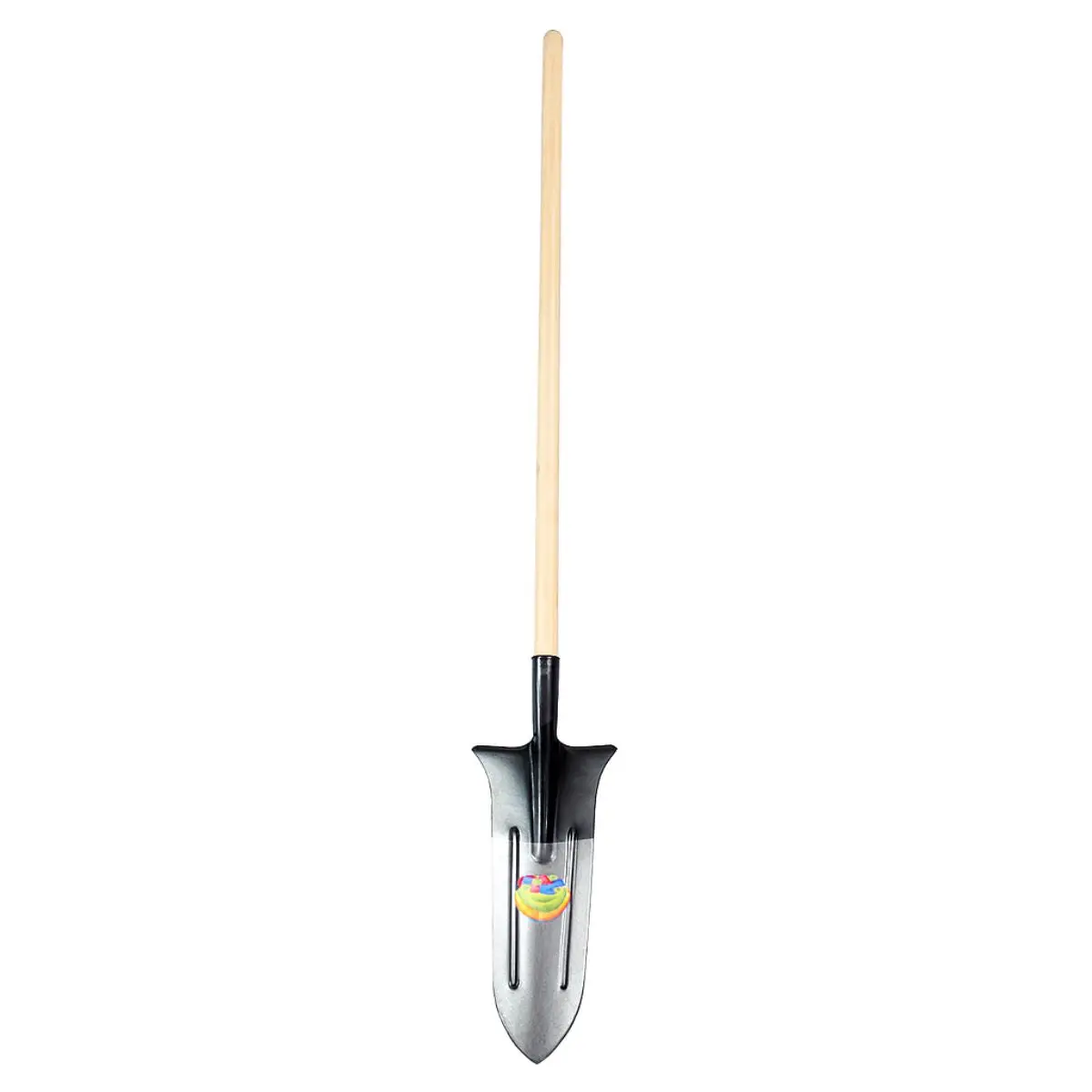 Pala Cañera Punta Larga 1.60 M Con Mango De Madera. Ideal Para Suelos Duros Y Compactos. 1