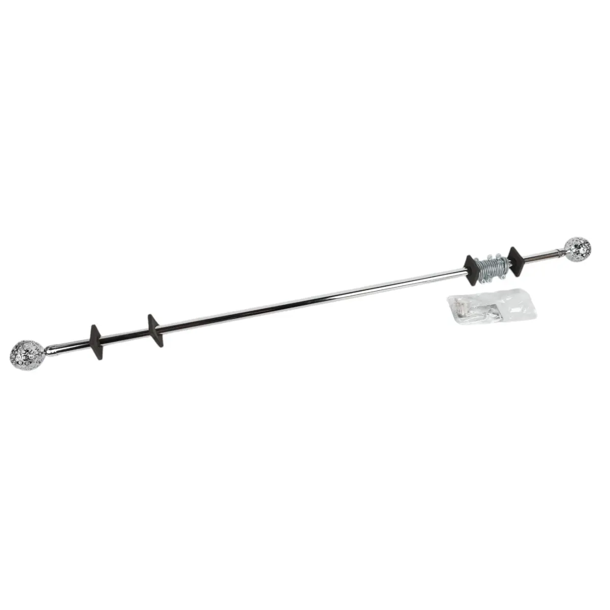 Tubo Barra Ajustable Para Cortinas , Closets. Barra Extensible. Color Acero Inoxidable 100-200Cm. 1
