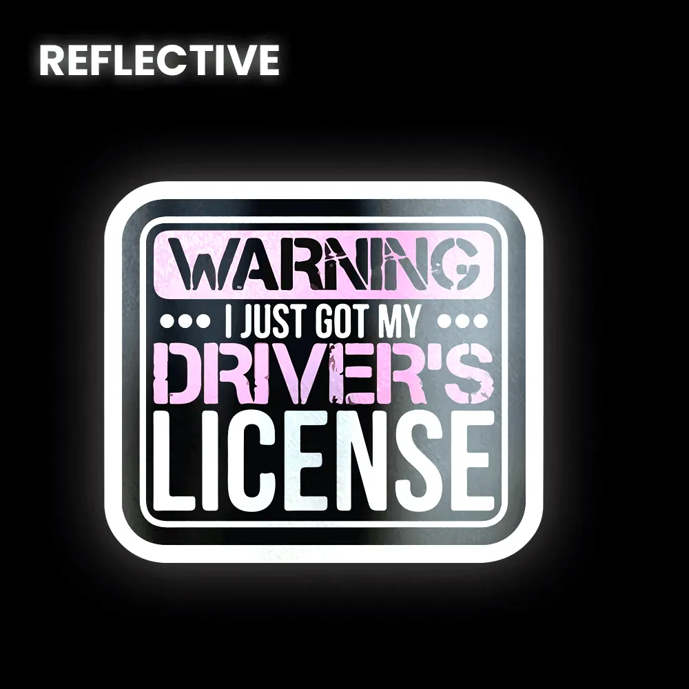 Warning I Just Got My Driver's License Bumper Sticker 1