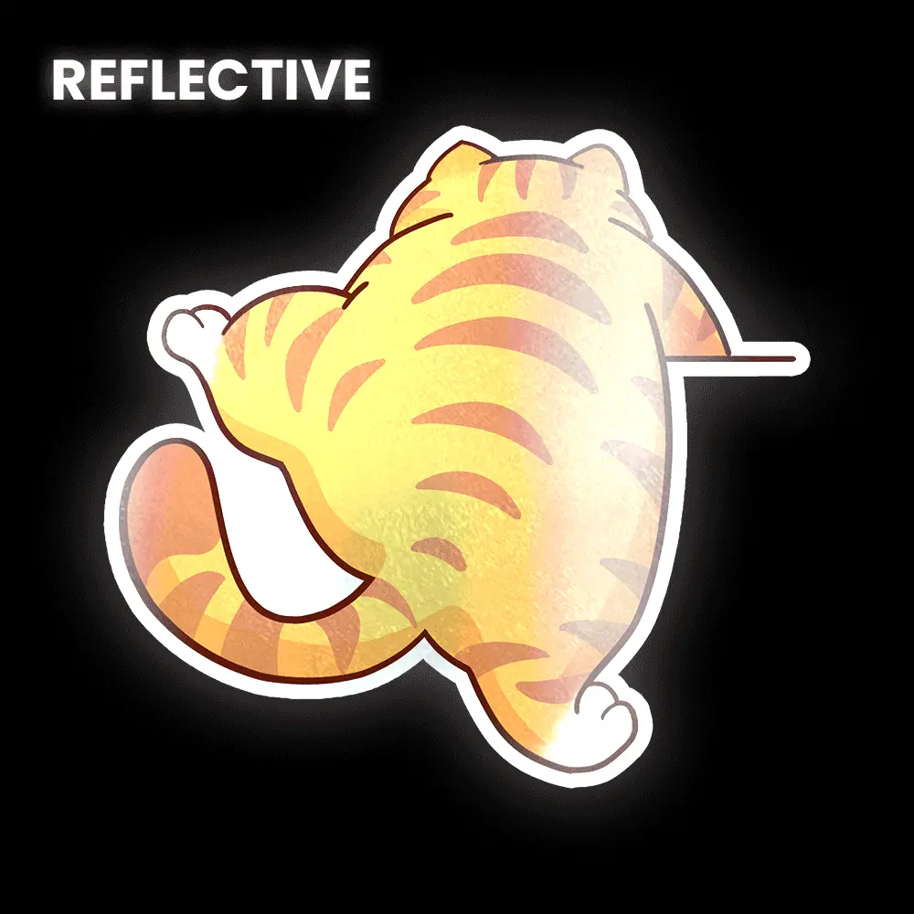 Orange Cat Bumper Sticker 1