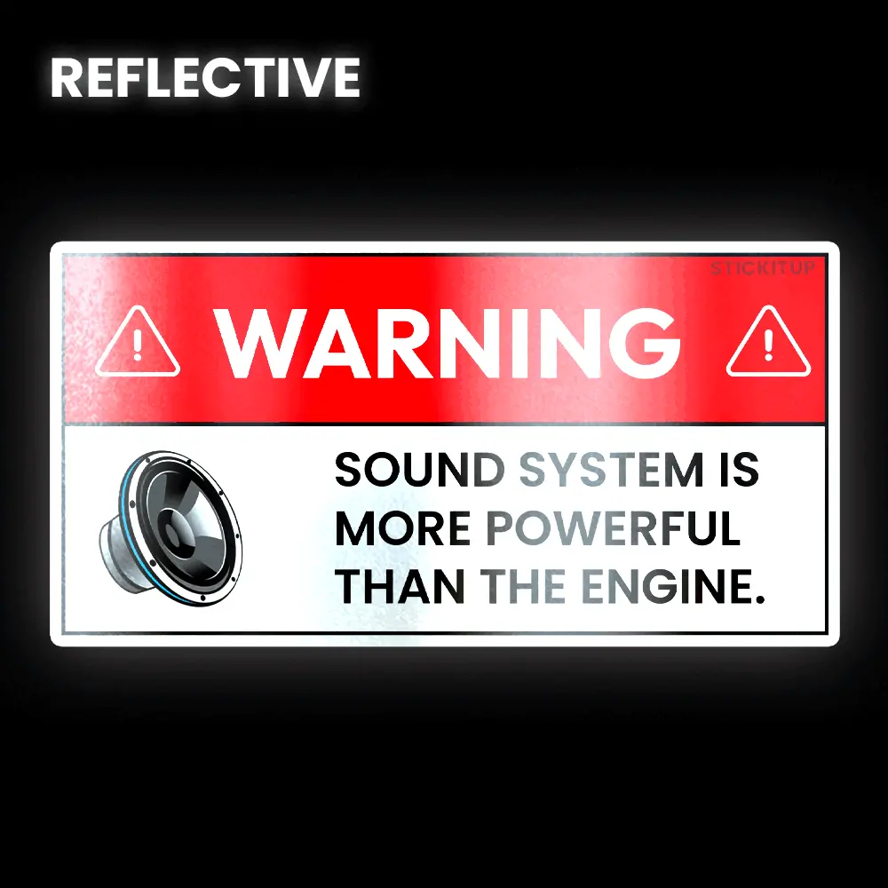 Warning Sound Bumper Sticker 1