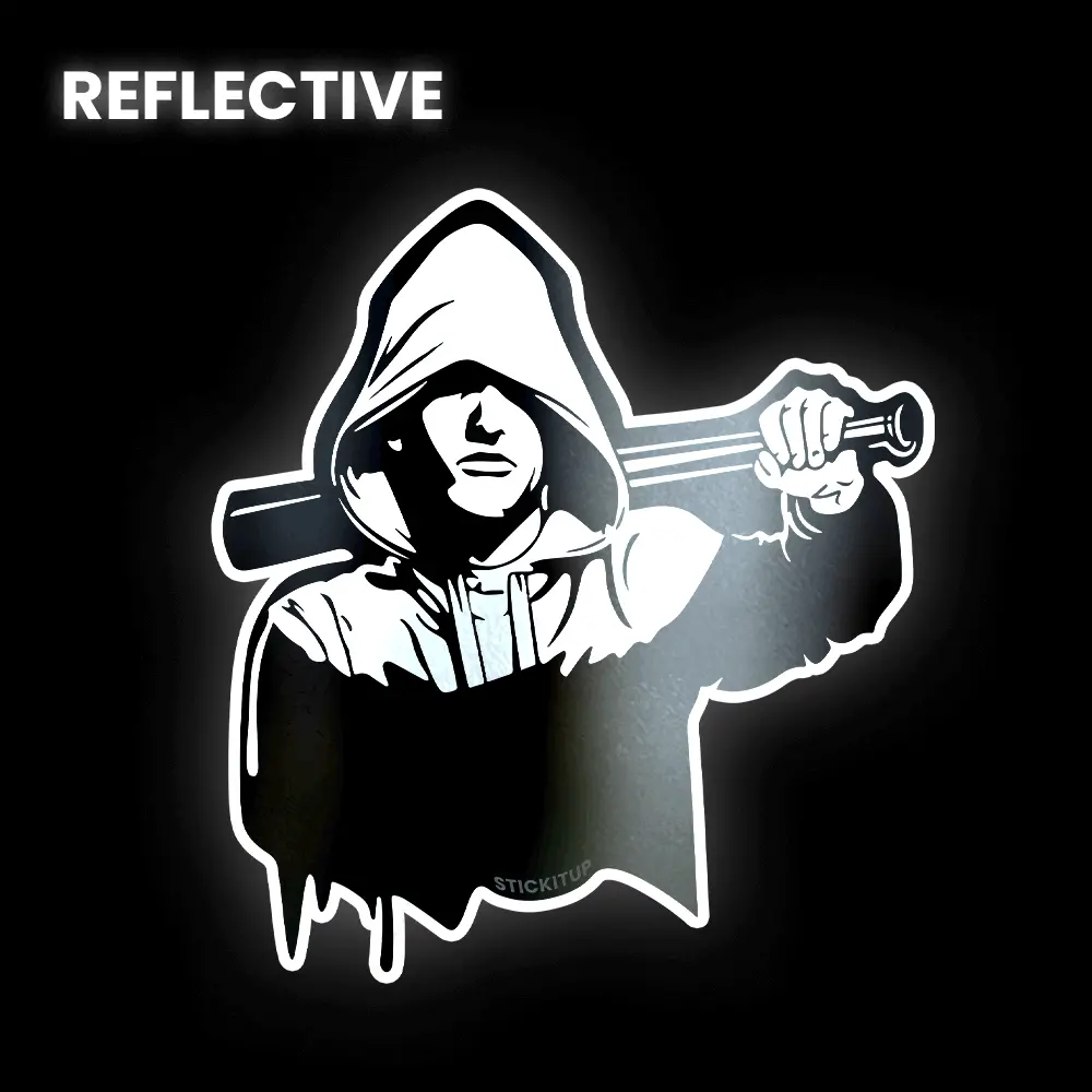 Hooded Figure Bumper Sticker 1