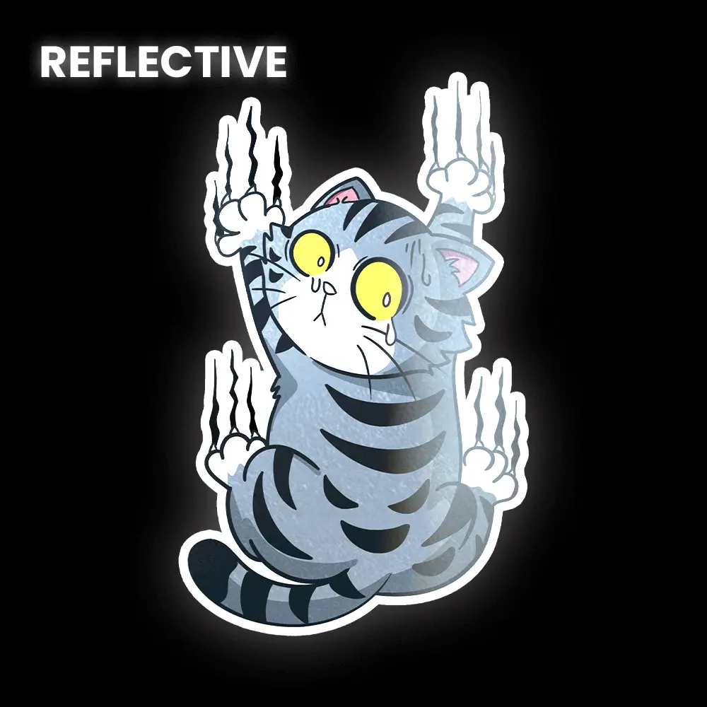 Grey Cat Bumper Sticker 1