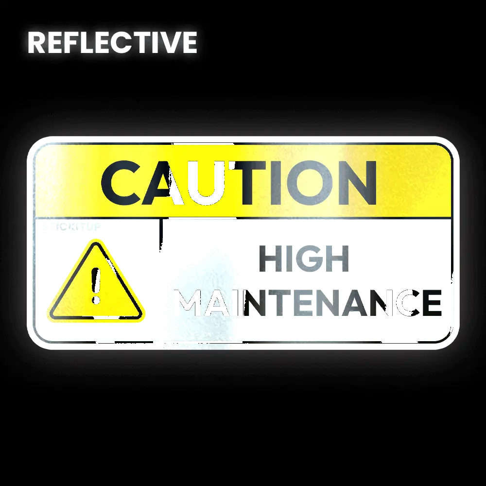 Caution High Bumper Sticker 1