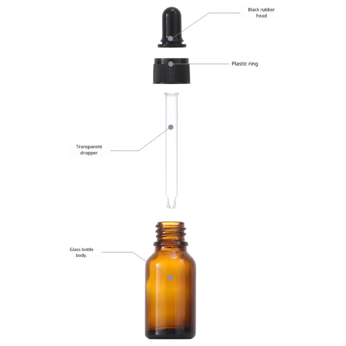Botellas Goteros De Vidrio Ámbar. Frascos Ideales Para Aceites Y Sueros. (Unidad) 2