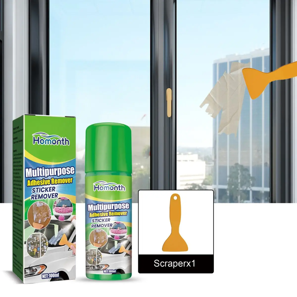 Removedor De Stickers Adhesivos Pegatinas Tapes 100Ml. Incluye Espátula. 1