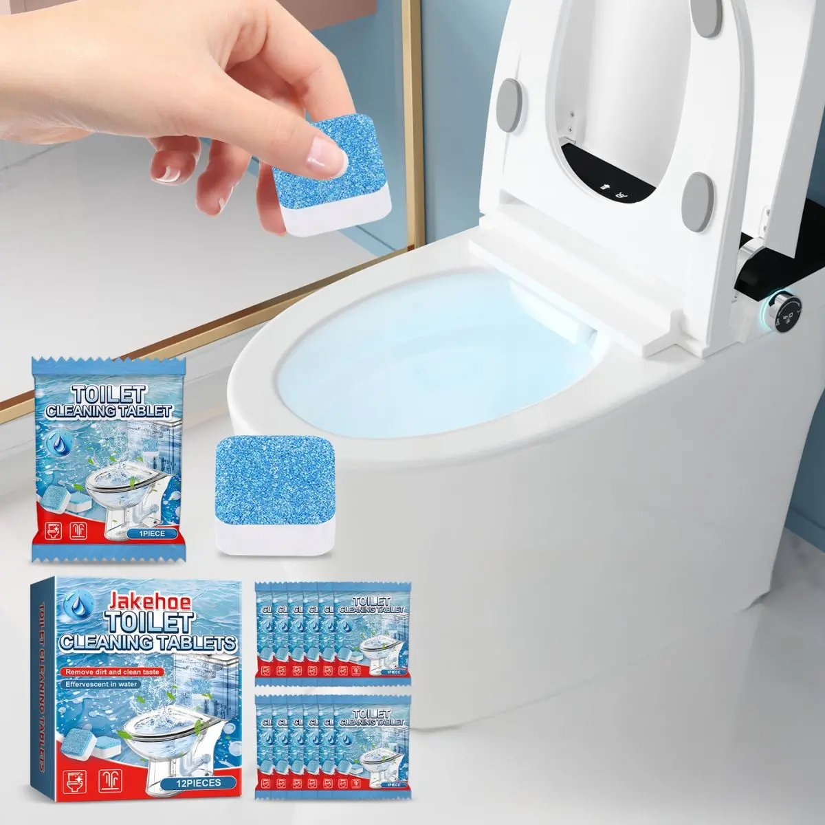 Pastillas Efervescentes Para Inodoro. Limpieza Y Desinfección De Sanitario. Pack De 12 Pastillas. Sanitizador, 1