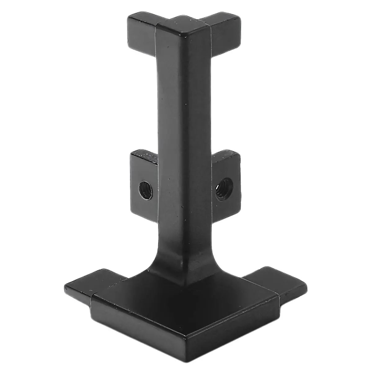 Conector De Esquina Externa Para Zócalo Modular De Cocinas. Color Negro (Unidad). Aleación De Zinc. Conector Esquinero De Ángulo Recto Para Perfil Gola De Aluminio. 1