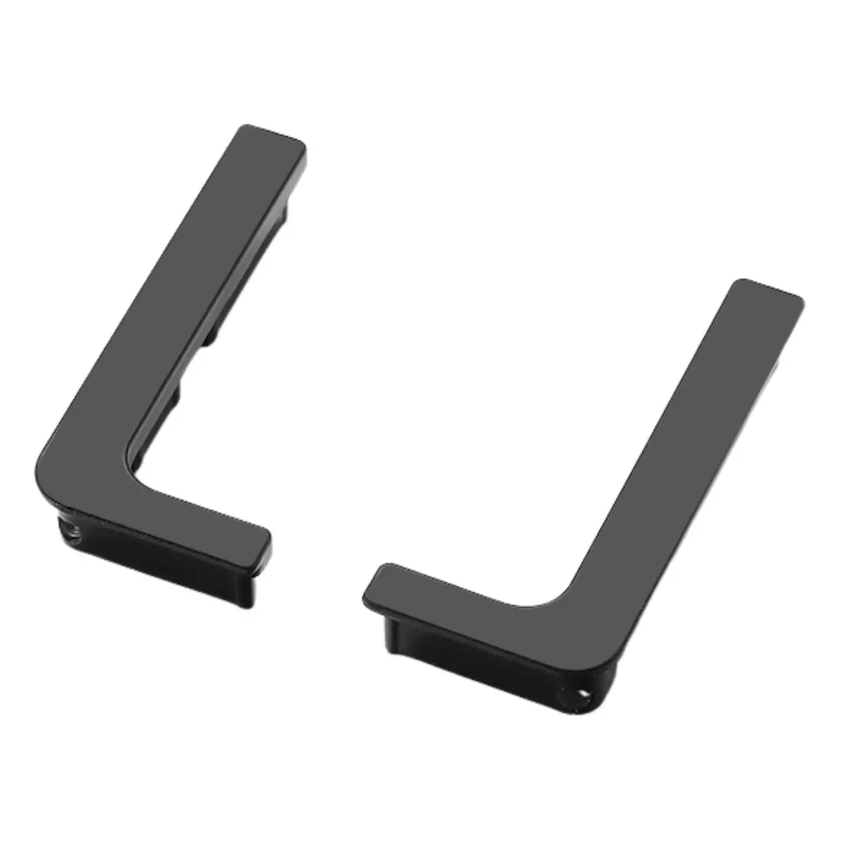 Tapón Lateral Para Perfil Gola Inferior De Gabinete (1 Par) Color Negro Mate. Terminal De Perfil Inferior Para Muebles Modulares Cocinas 1