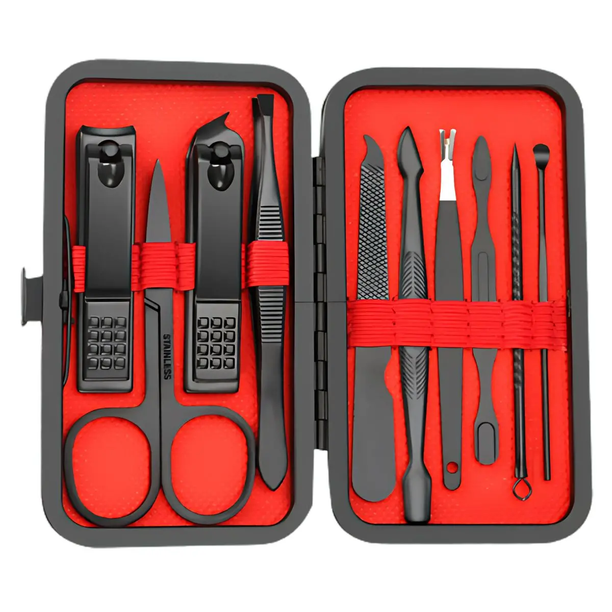 Estuche De Cuidado Personal. Set De Manicura Y Pedicura (10 Piezas). Kit Profesional Para Uñas, Rostro Y Pies. Corta Uñas 1