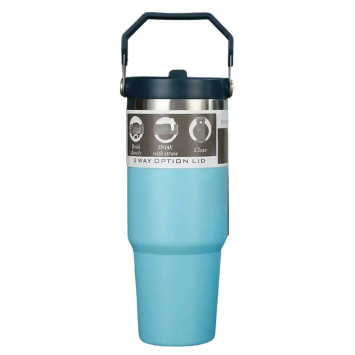 Botella De Agua Térmica 900Ml. Termo De Doble Pared. Acero Inoxidable. Vaso Con Carrizo Integrado. 1