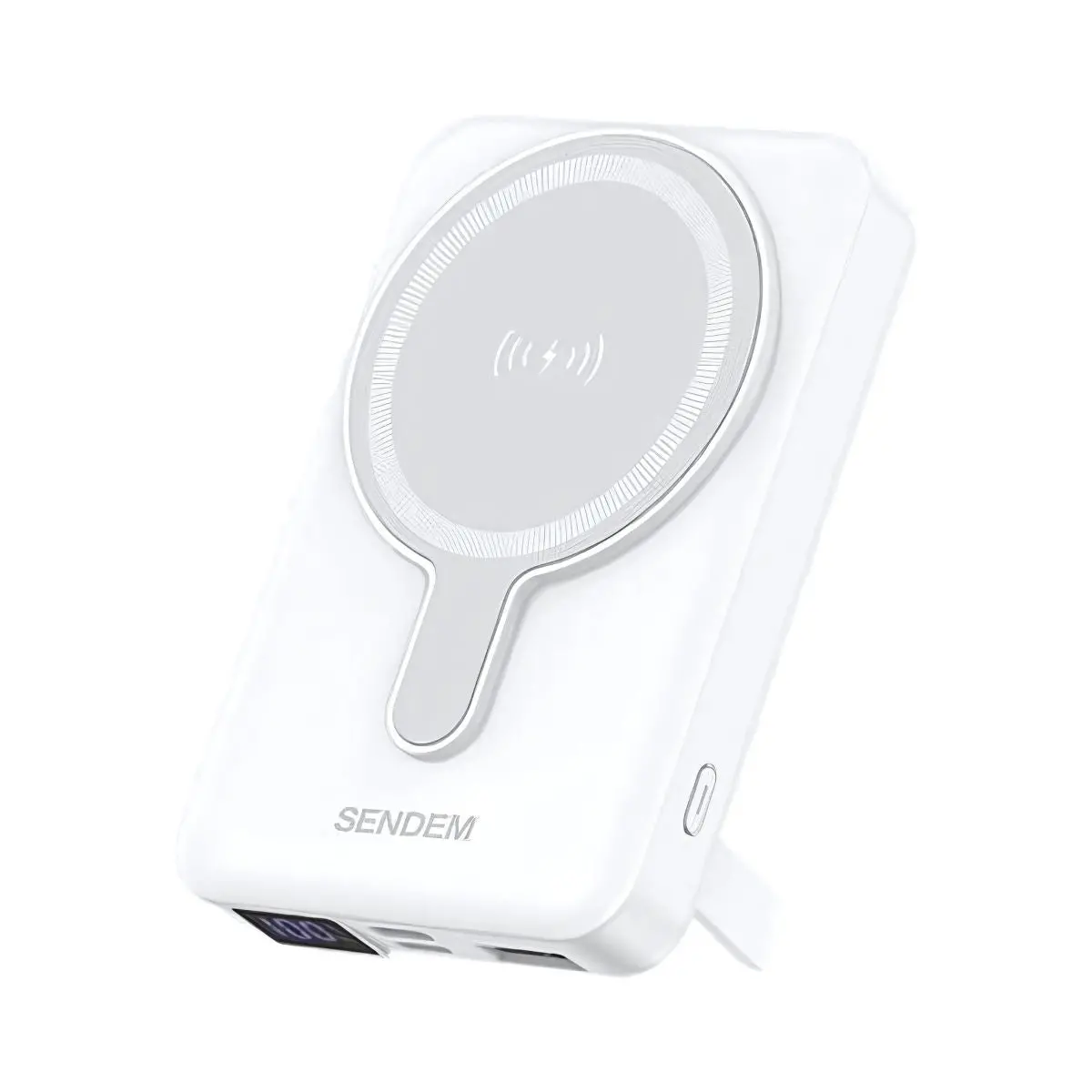 Power Bank Inalámbrico Magnético 10000Mah Con Carga Rápida. Batería Portátil Con Soporte Plegable. Cargador Inalámbrico. 2