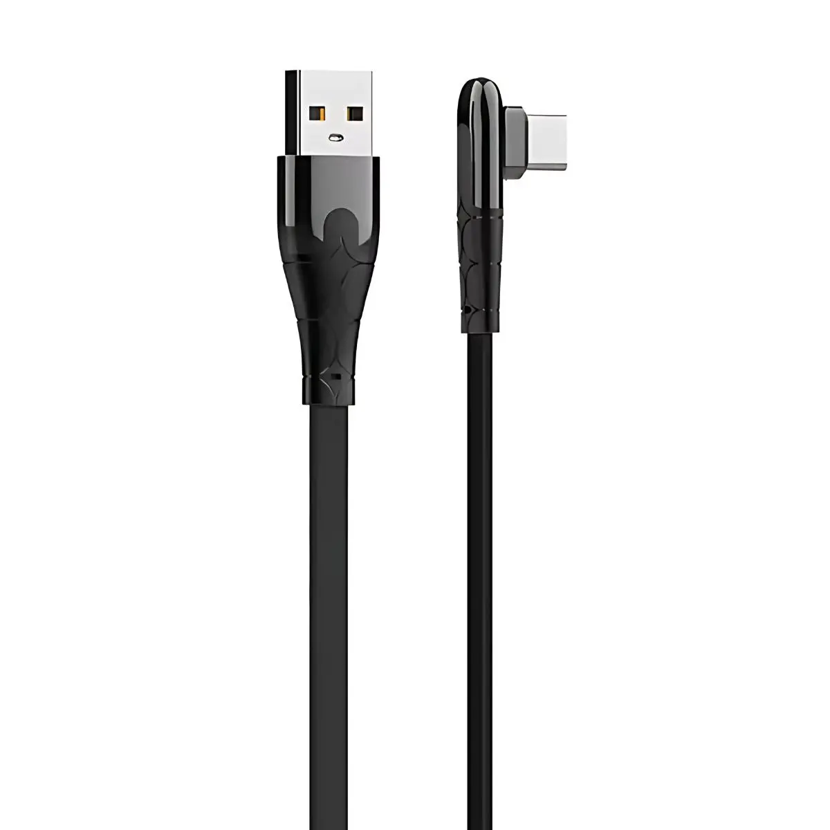 Cable Usb A Tipo Micro Usb Con Conector Angular 90 Grados. Longitud De 2 Metros, Carga Rápida 2.4A 1