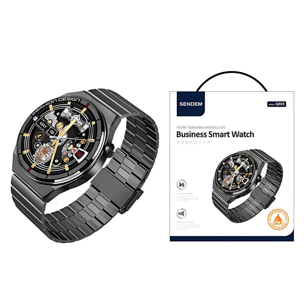 Smartwatch Con Llamadas Y Pantalla 3D Curva Hd 1.45”. Reloj Inteligente Ip67. Con Monitor De Ritmo Cardíaco Y Carga Magnética. 1