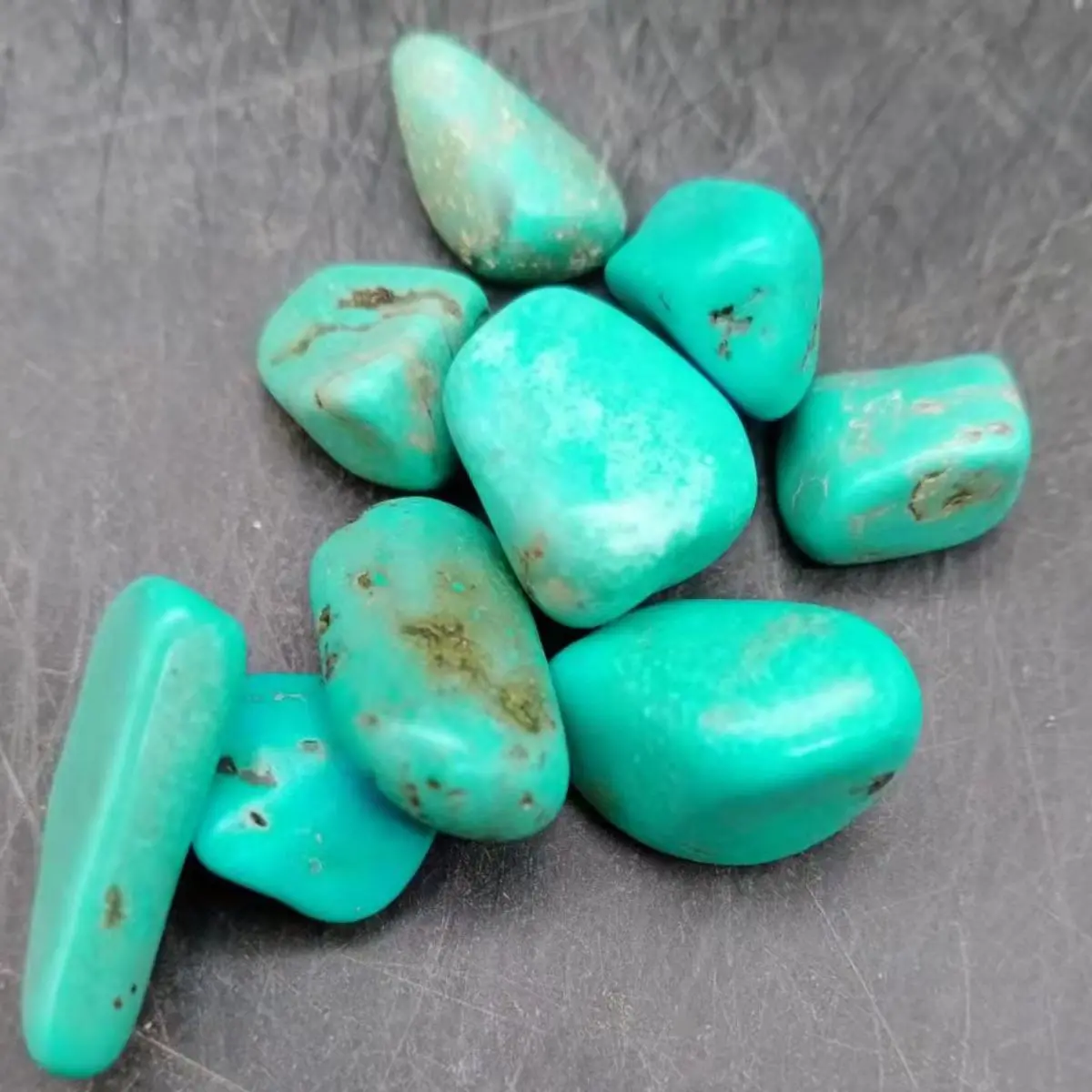 Piedras Decorativas Turquesa Verde Pulida Para Jardín, Macetas, Decoración. (500 Gramos). 10-15Mm 1