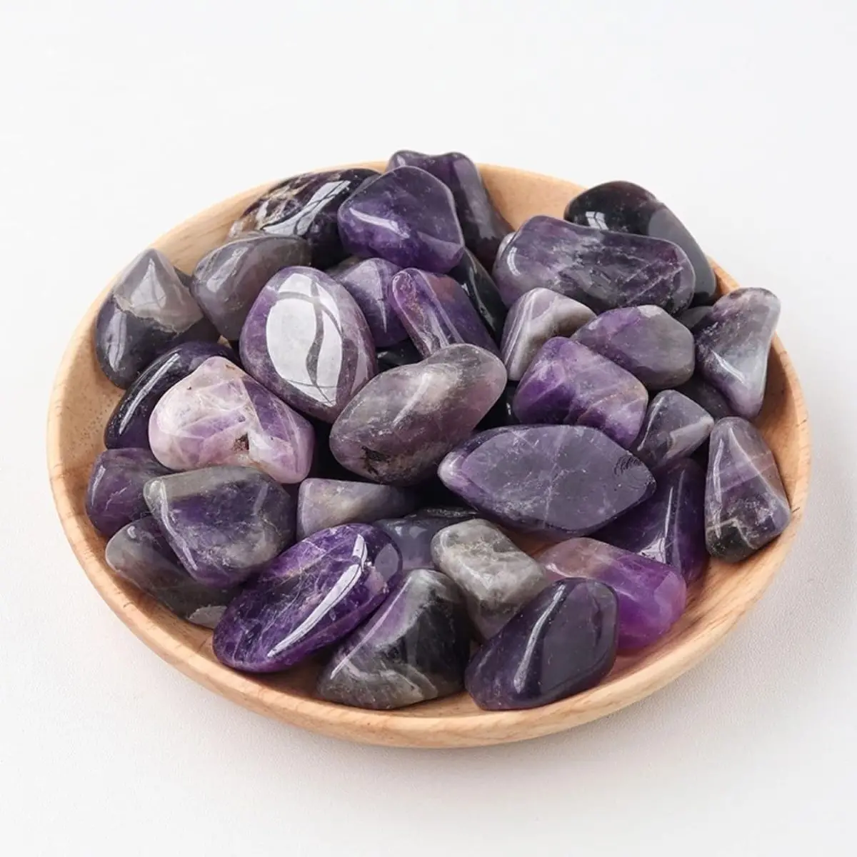 Piedras Decorativas Amatista Pulida Para Jardín, Macetas, Decoración. (500 Gramos). 15-20 Mm 1