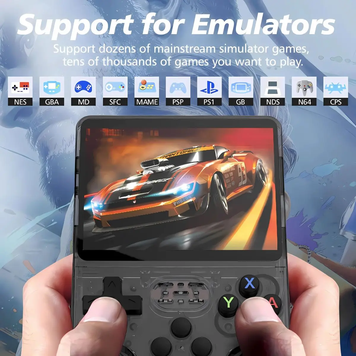 Consola Videojuegos Retro. Portátil R36s Transparente Con Pantalla Hd. 2