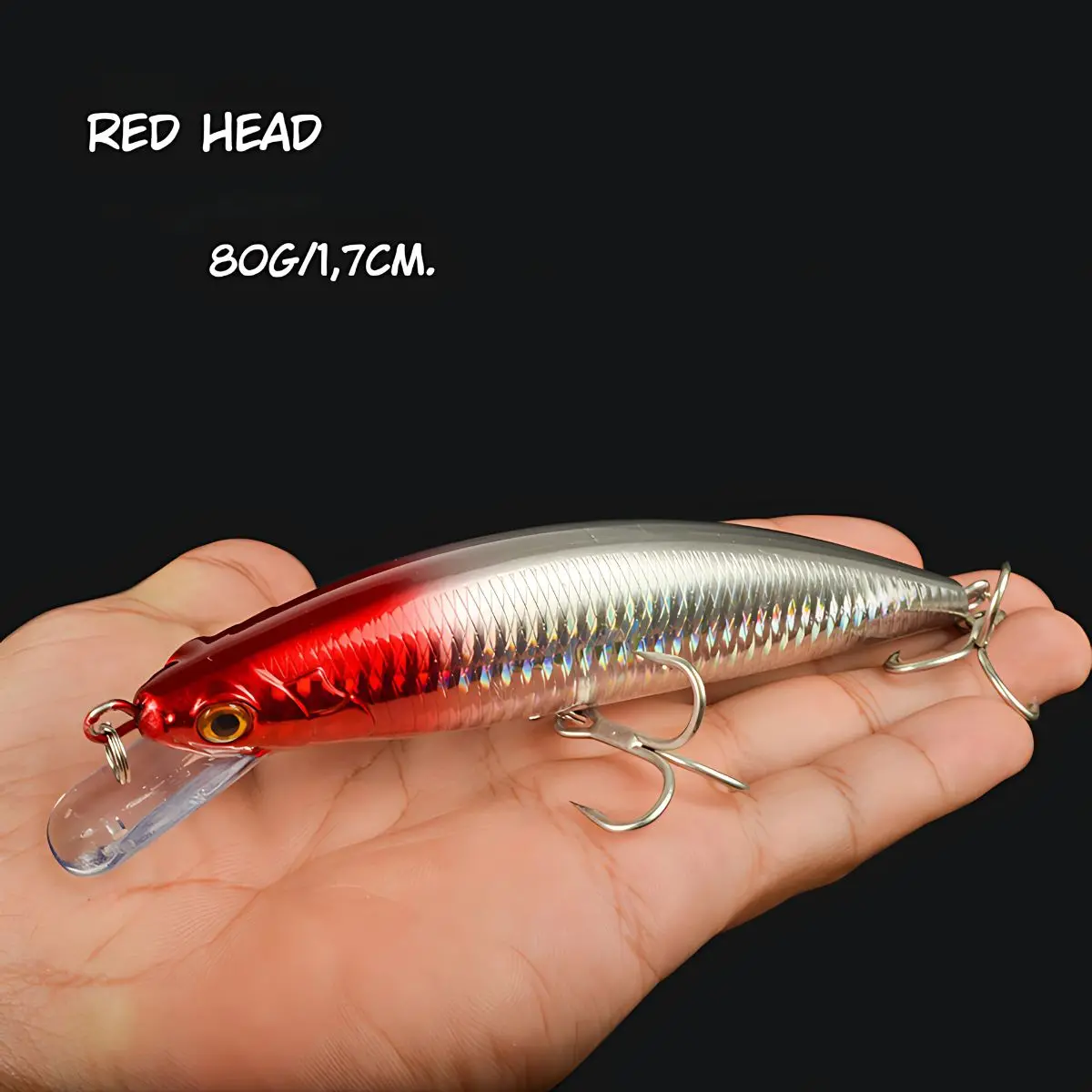 Señuelo Cebo De Pesca. Carnadas Con Anzuelo. 151Mm 80G. Color Rojo. Empaque Caja Blister 1