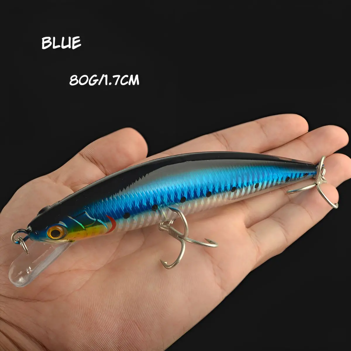 Señuelo Cebo De Pesca. Carnadas Con Anzuelo. 151Mm 60G. Color Azul. Empaque Caja Blister 1