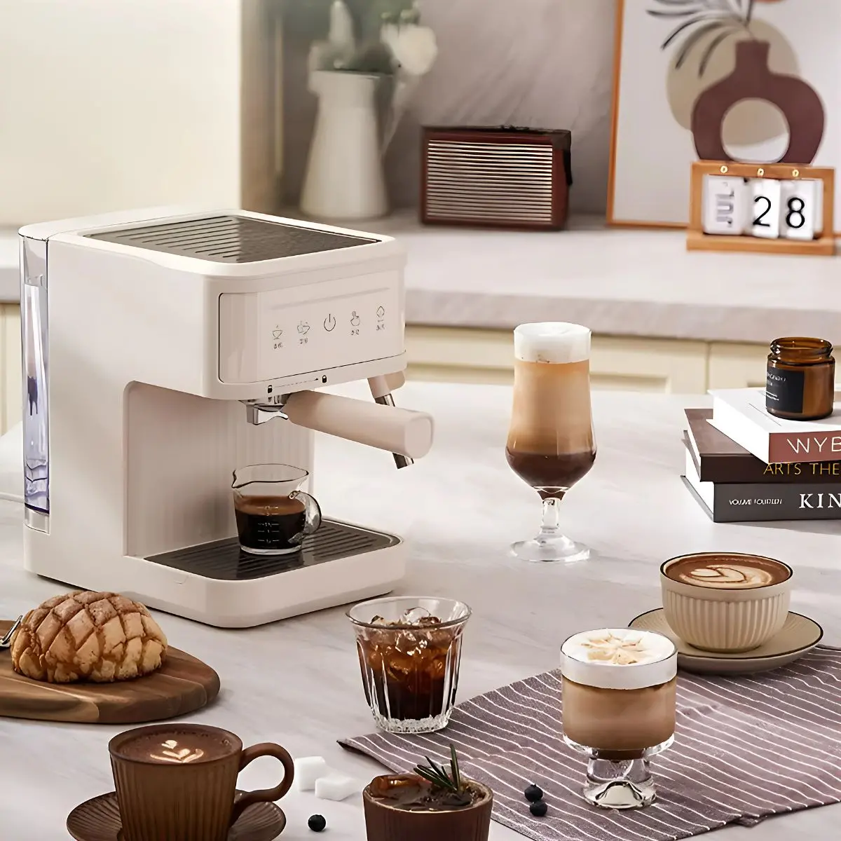 Máquina De Café Espresso. Cafetera Multifuncional 20Bar. Con Espumador Y Pantalla Táctil. 2