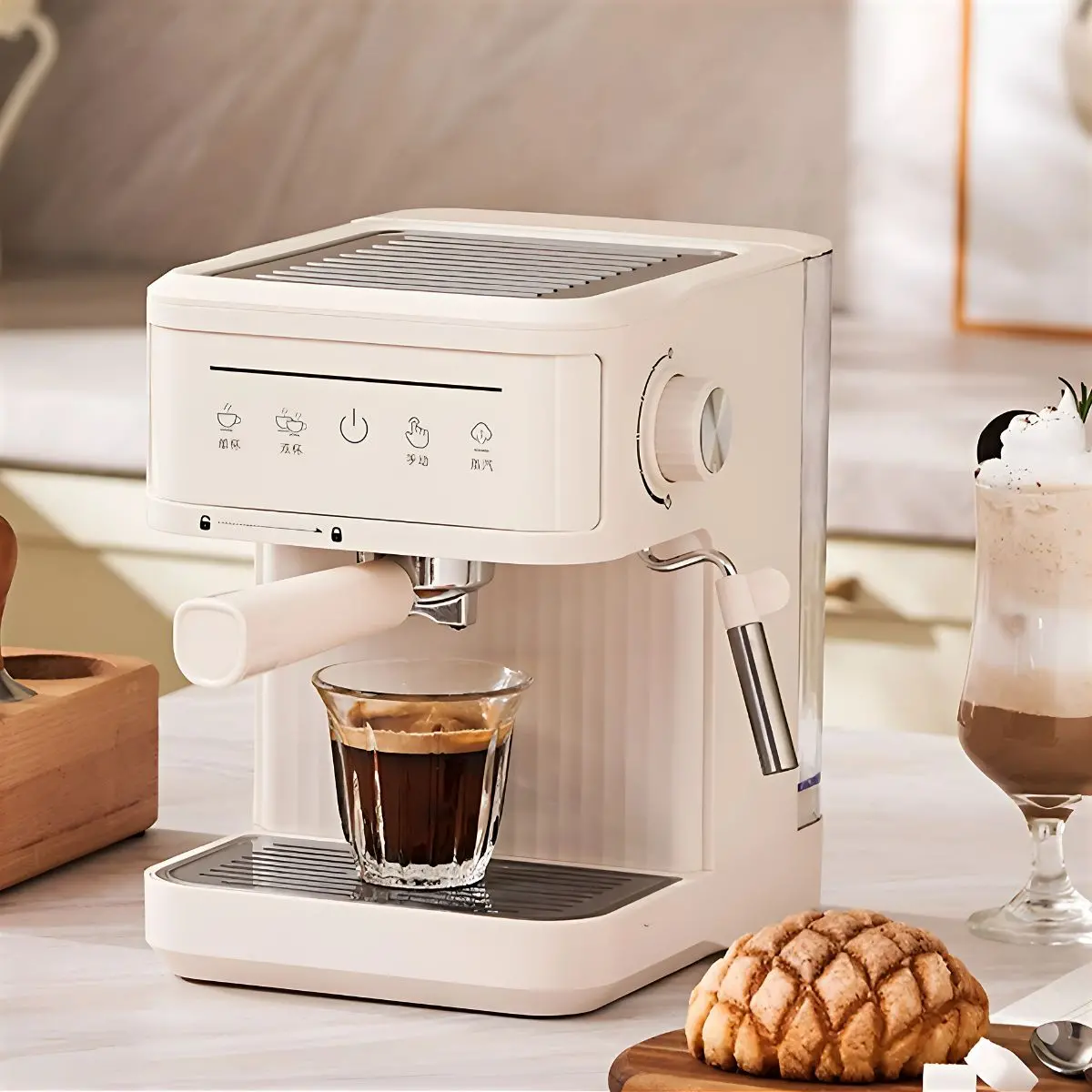 Máquina De Café Espresso. Cafetera Multifuncional 20Bar. Con Espumador Y Pantalla Táctil. 1