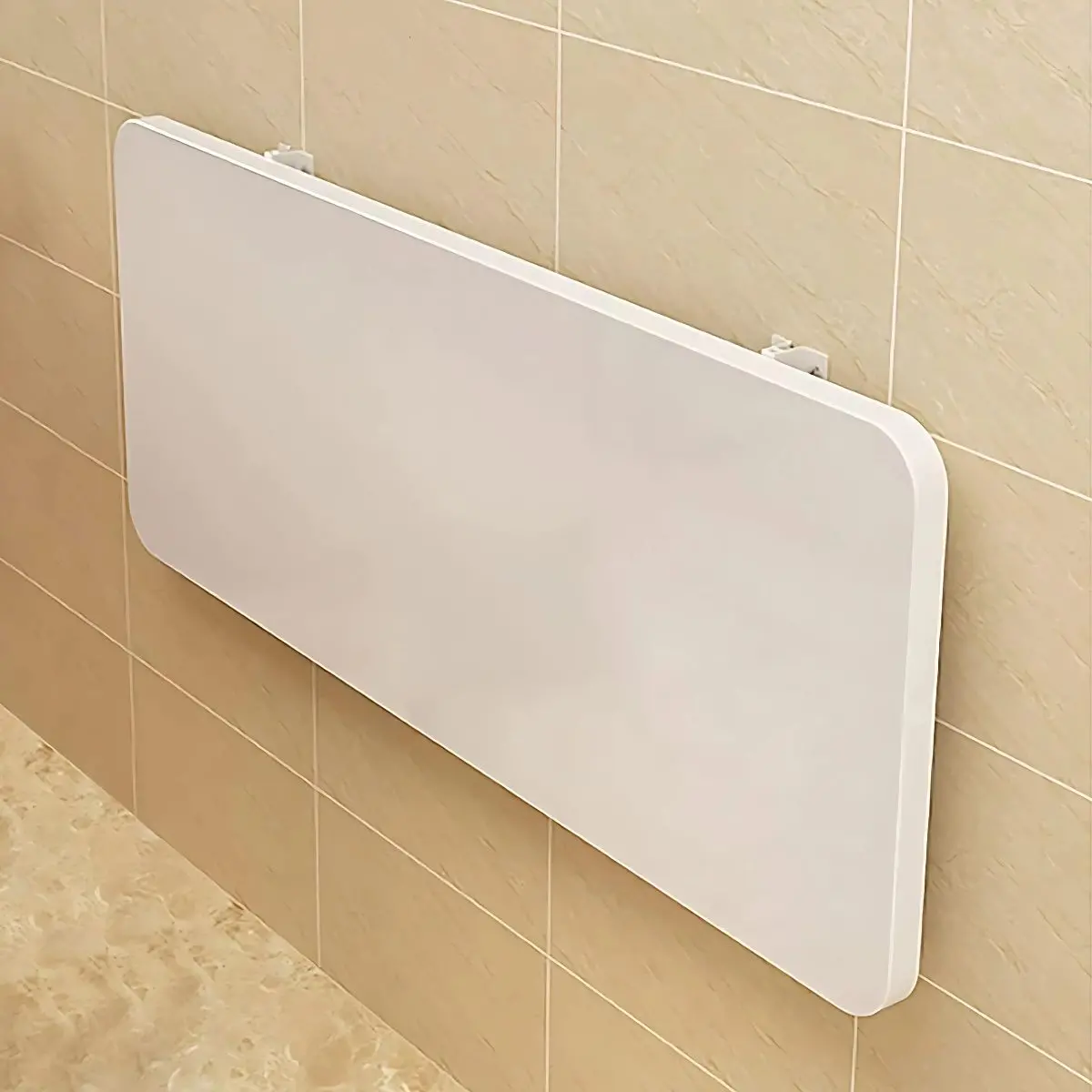 Mesa De Pared Plegable. 100Cm X 40Cm Color Blanco. Escritorio Plegable Montado En Pared. Mesón Flotante. Repisa. 2