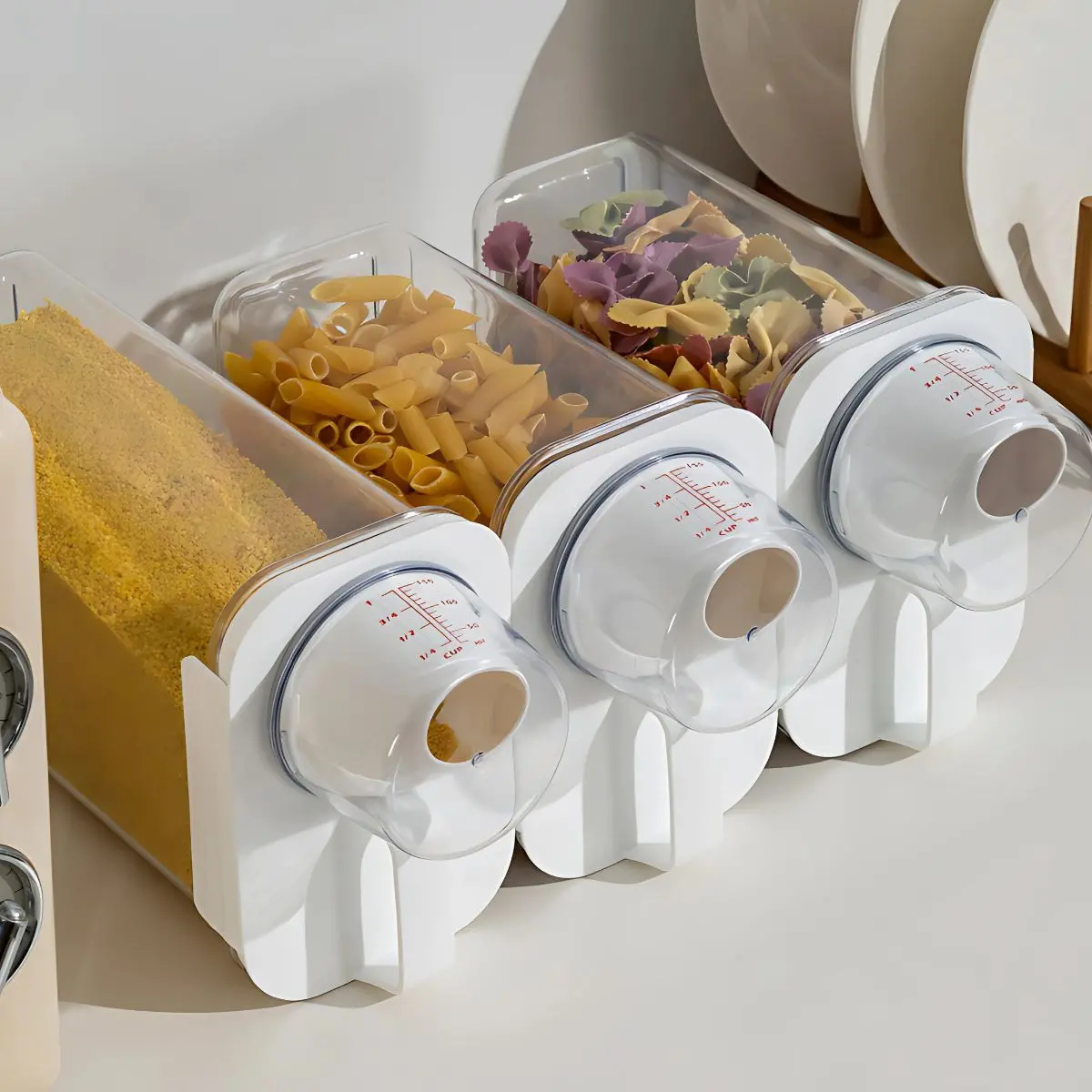 Recipiente Hermético 1100Ml Con Tapa Medidora. Ideal Para Alimentos Secos. 1