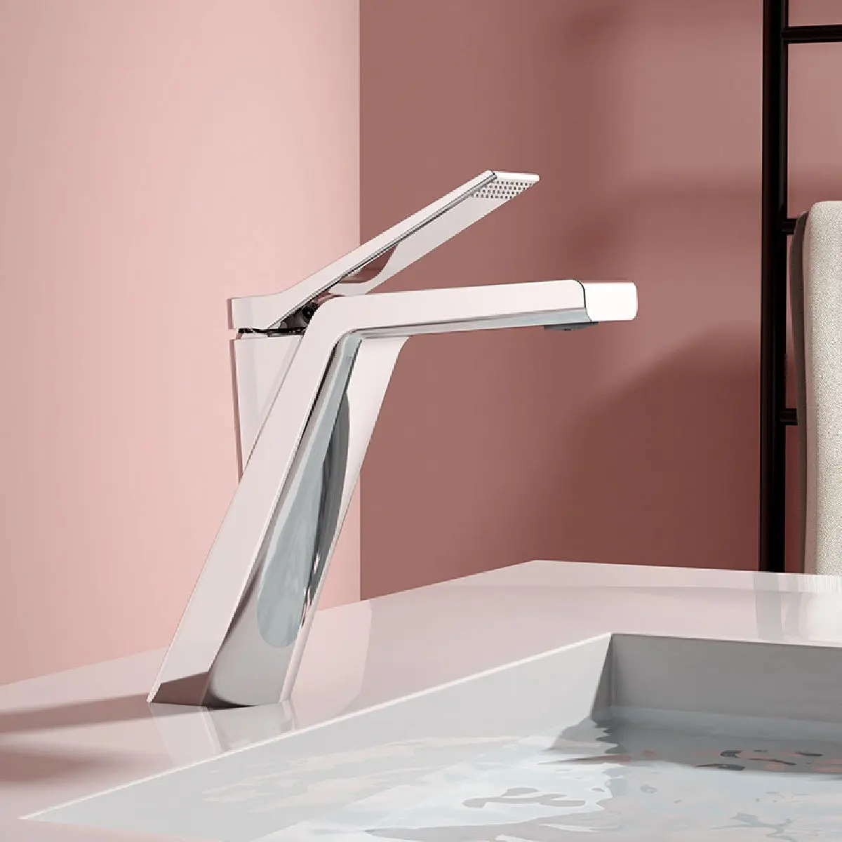 Grifo Para Lavamanos 25 Cm Monomando Pluma Lavabo Cromado Silver Brillante De Alta Calidad 1