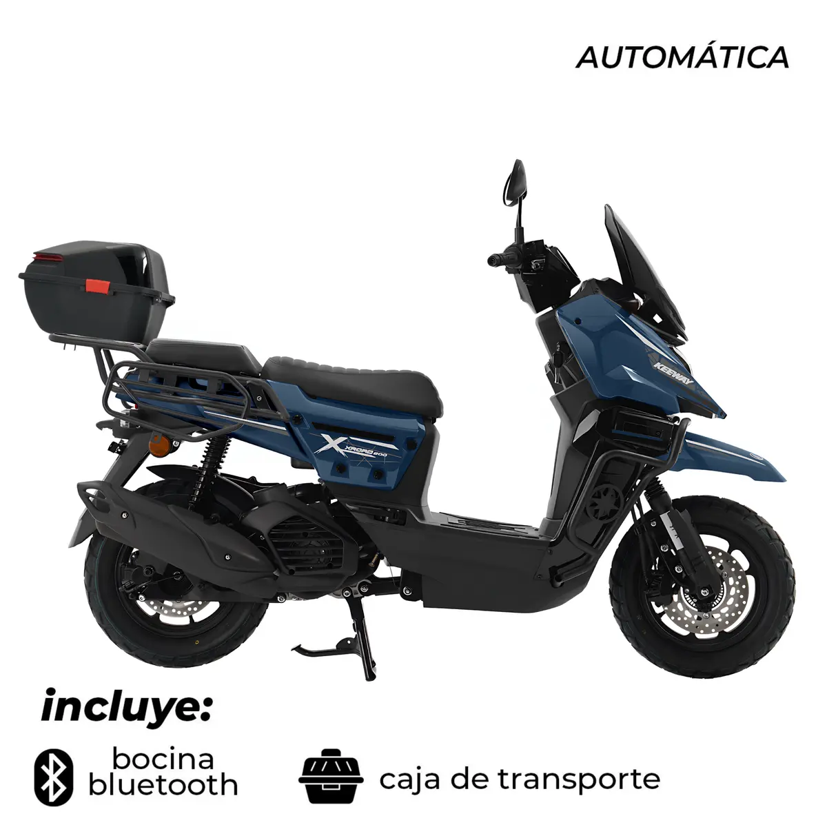 Moto Scooter Xroad 200 Keeway Color Azul Motor Monocilindro 4 Tiempos, 2 Válvulas, Tanque 7.5 Automática. 1