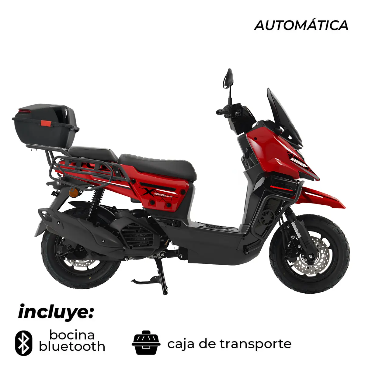 Moto Scooter Xroad 200 Keeway Color Rojo Motor Monocilindro 4 Tiempos, 2 Válvulas, Tanque 7.5 Automática. 1